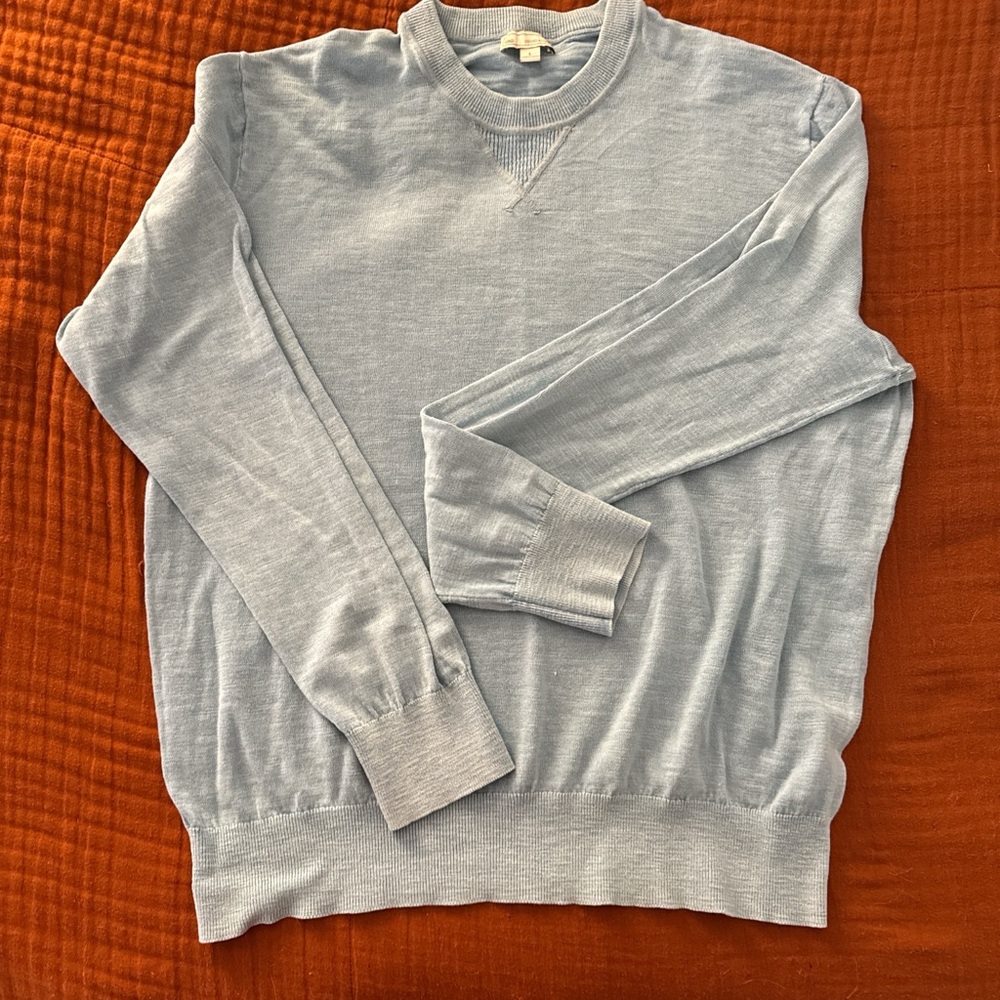 GAP Men's Soft Blue Crewneck Sweater